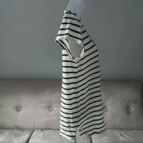 THEORY Navigate Easy Striped Scoop Neck Tee - Picture 4 of 7